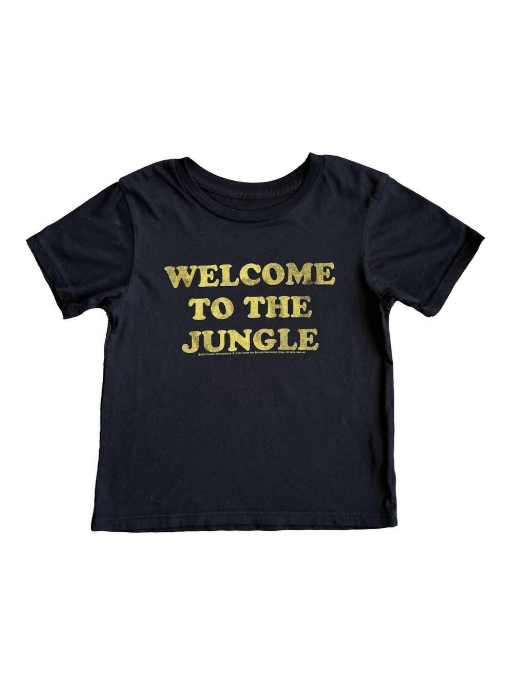 NEW ROWDY SPROUT boy's welcome to the jungle tee in black